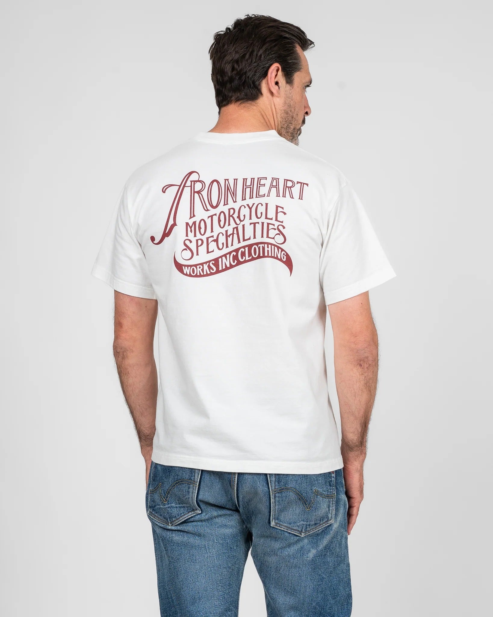 IHT-2501 7.5oz Printed Loopwheel Crew Neck T-Shirt - WHITE