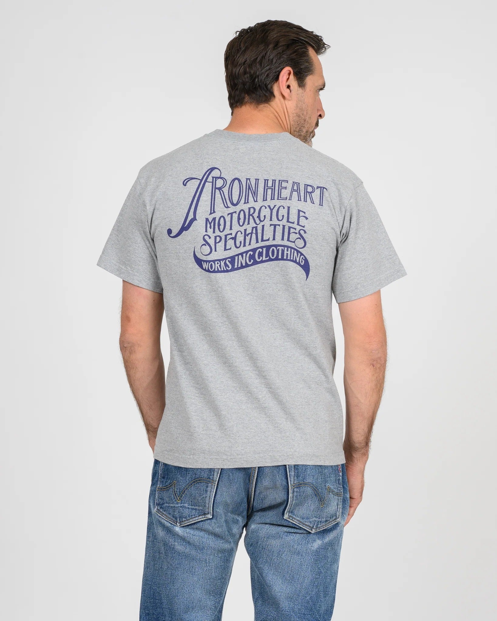 IHT-2501 7.5oz Printed Loopwheel Crew Neck T-Shirt - GREY