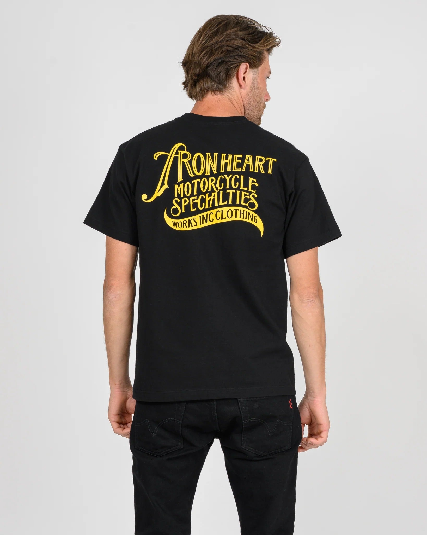 IHT-2501 7.5oz Printed Loopwheel Crew Neck T-Shirt - BLACK