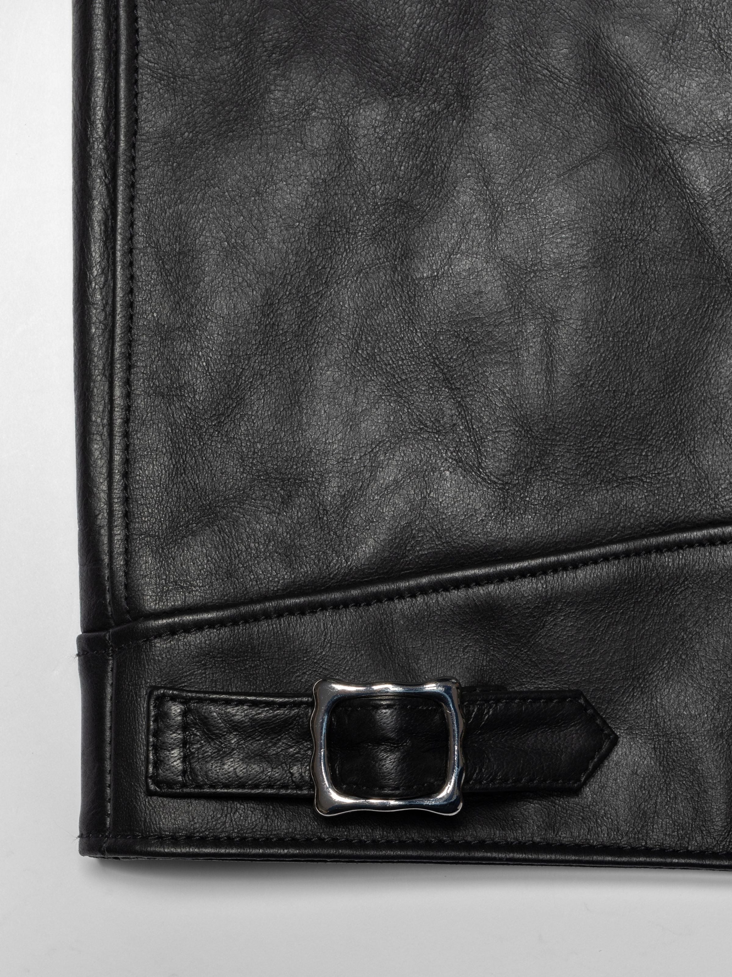 Eddy Rider Leather Jacket - Black
