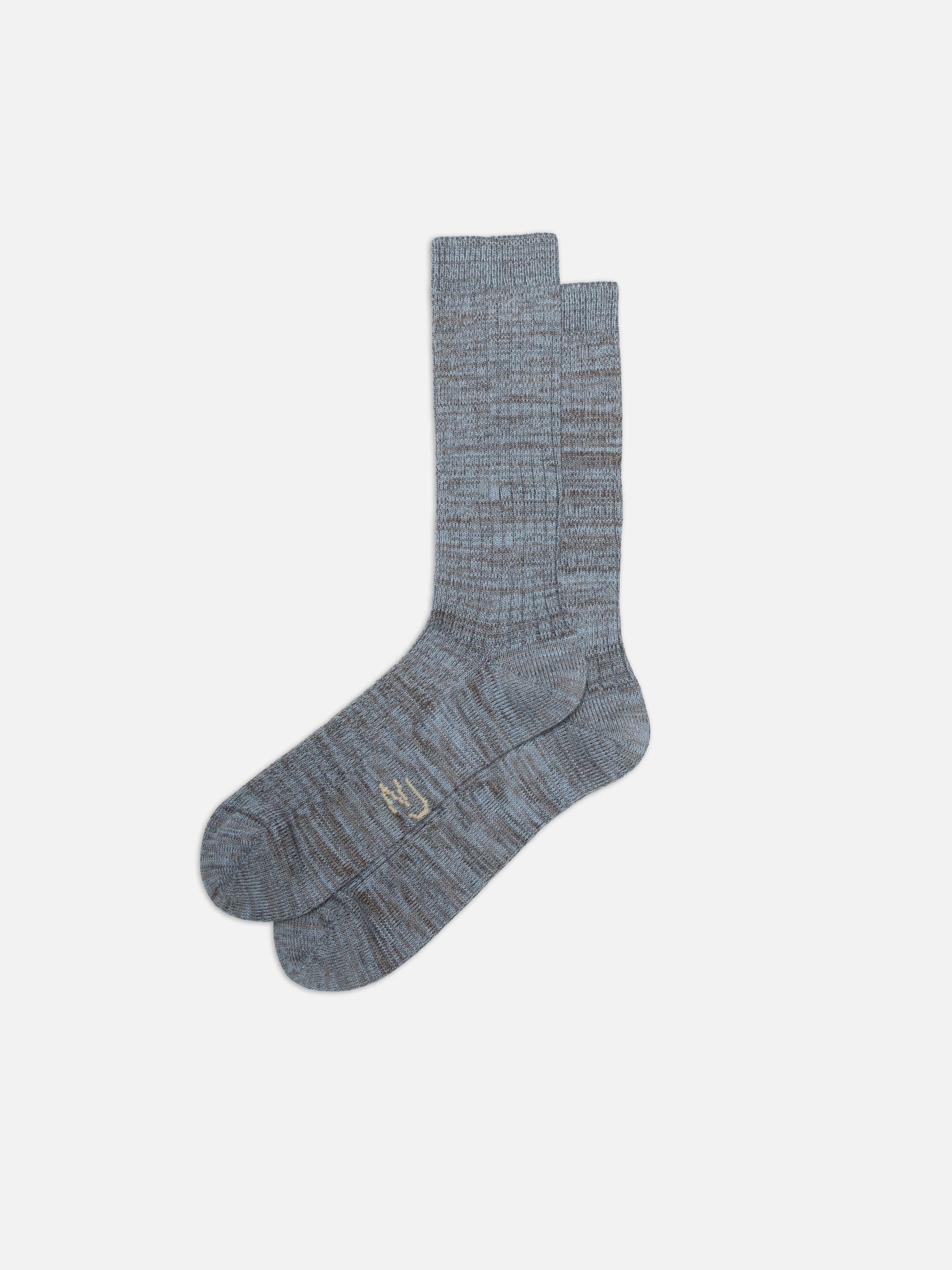 Rasmusson Mens Rib Sock - Bluemelange