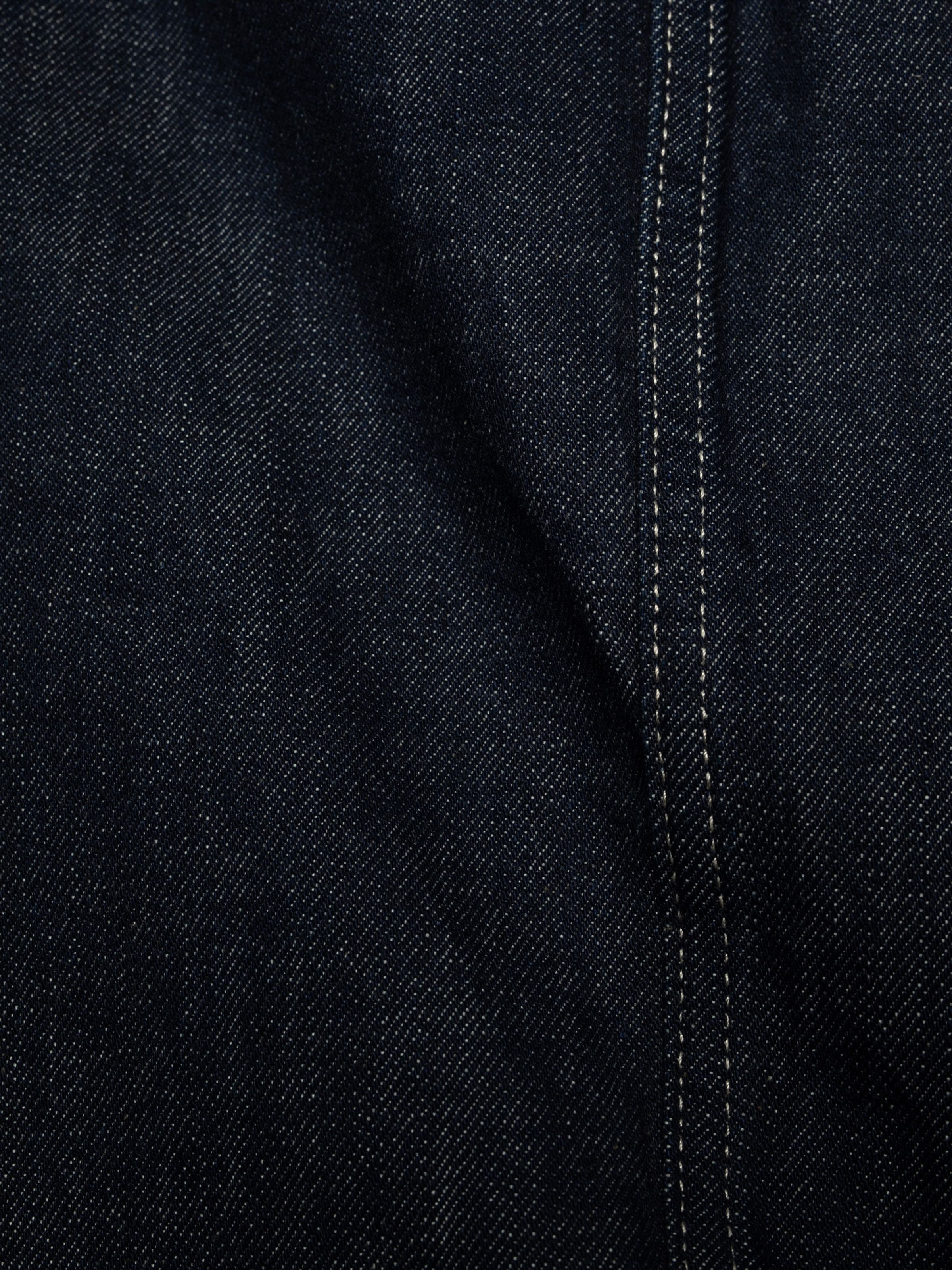 Elvy Workwear Denim Skirt - Dark Blue