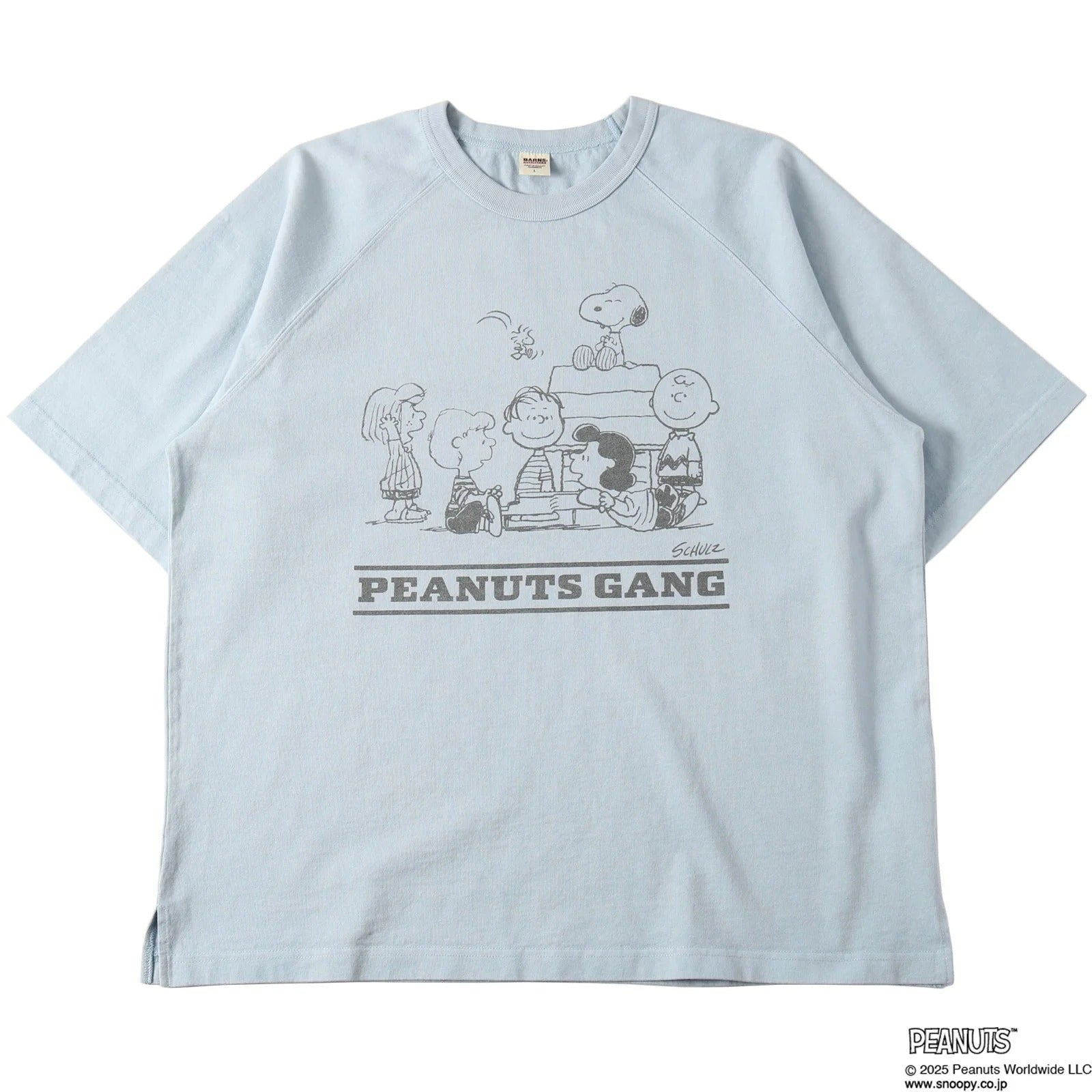 BR-25267 (PEANUTS GANG) 10/- Heavyweight S/S Print T-shirt (Special Item) - SAX