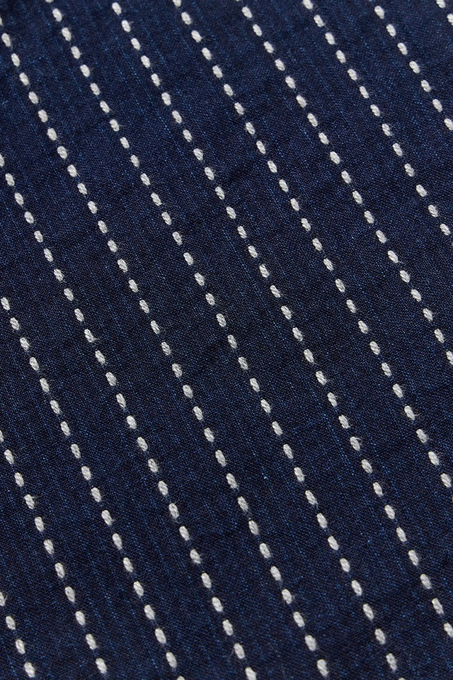 LP-1180-1 Stitch Stripe Comfortable Trousers - INDIGO X THICK STRIPE