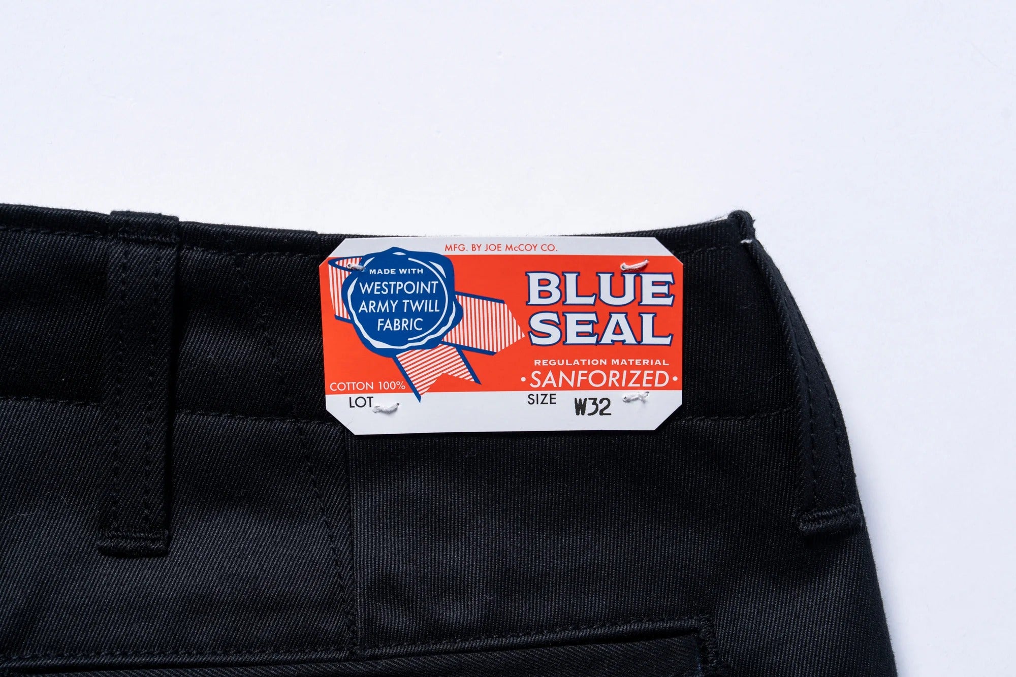 MP19010 BLUE SEAL CHINO TROUSERS - BLACK