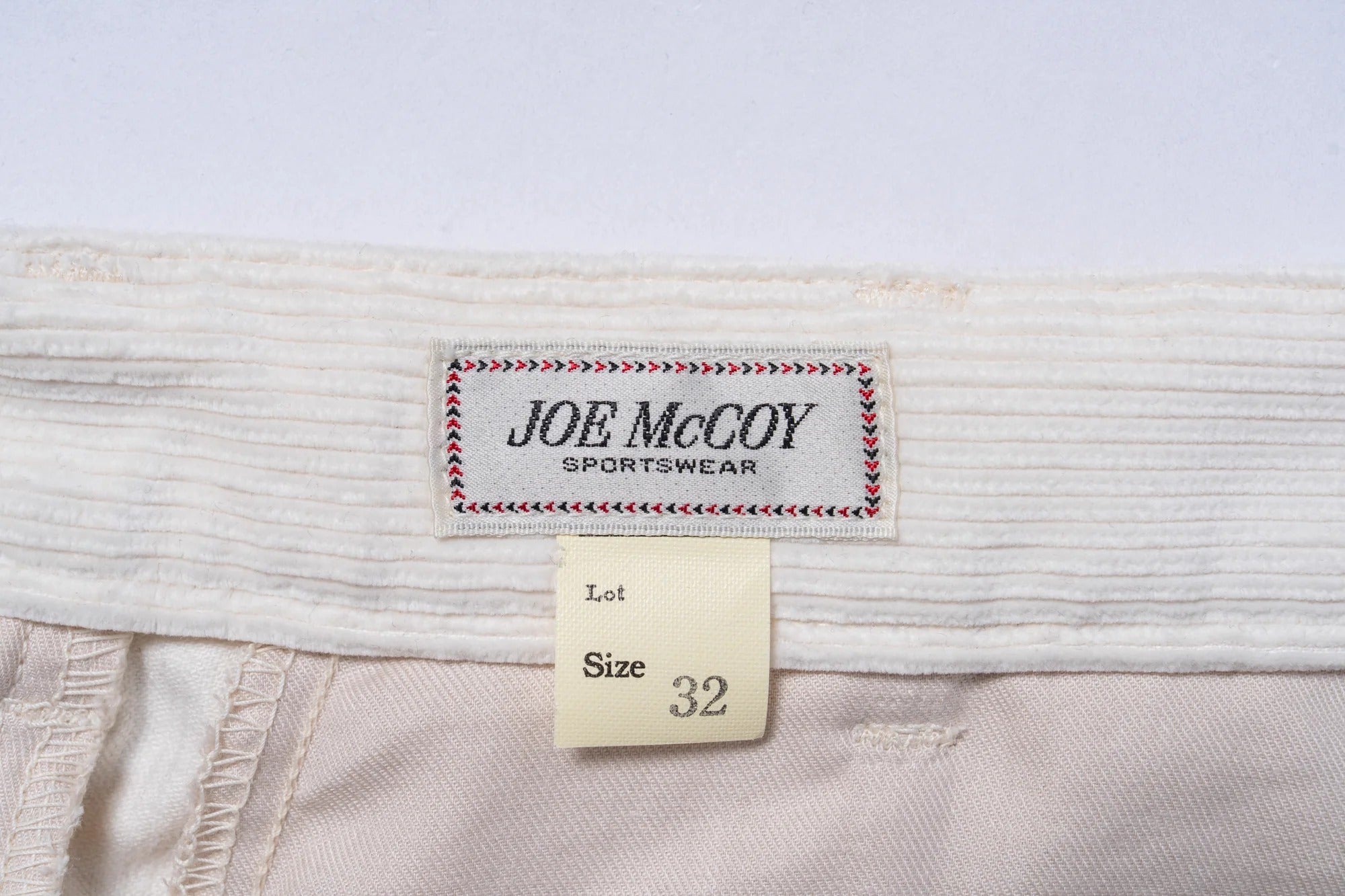 MP25105 DOUBLE-PLEAT CORDUROY TROUSERS - WHITE