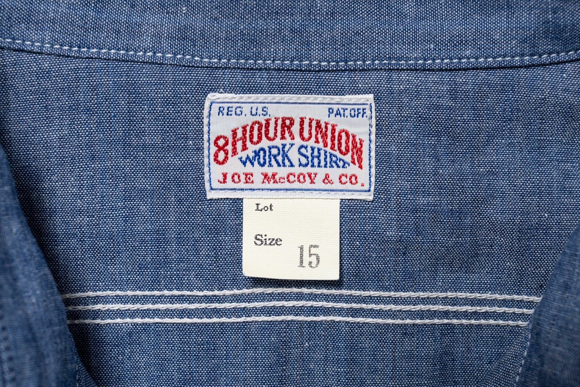 MS25104 8HU CHAMBRAY SERVICEMAN WORK SHIRT - LIGHT BLUE