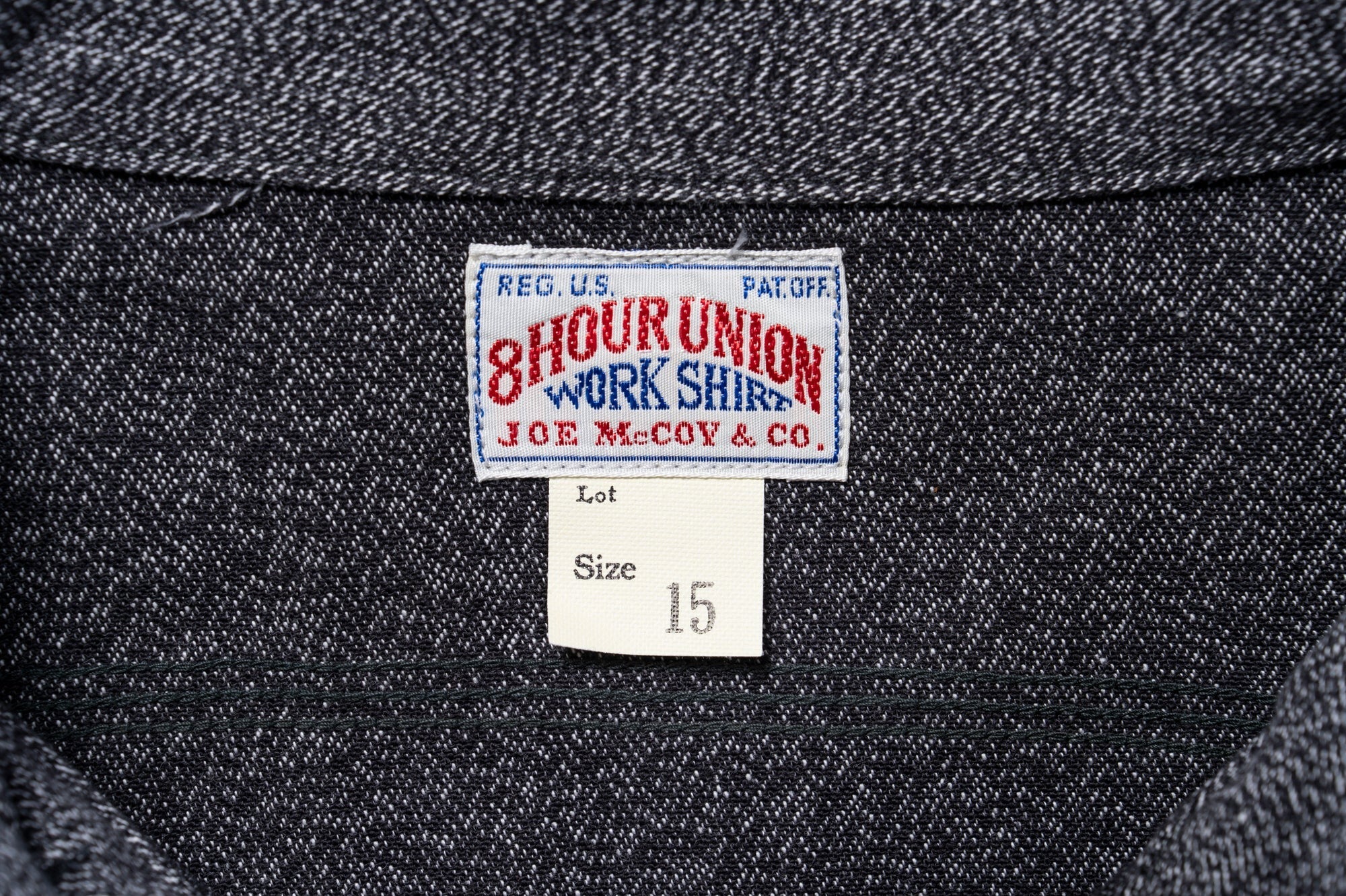 MS25109 8HU CIGARETTE POCKET MOCK-TWIST CHAMBRAY WORK SHIRT - BLACK
