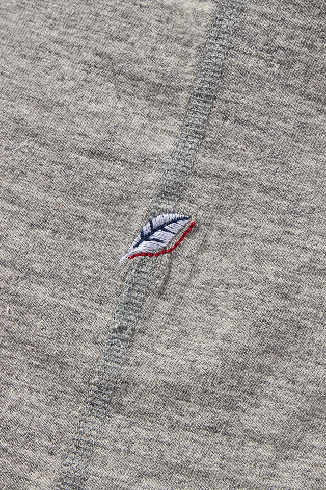 SS-5397-LGY Ribbed Cuff Henley Neck T-shirt - LIGHT HEATHER GRAY