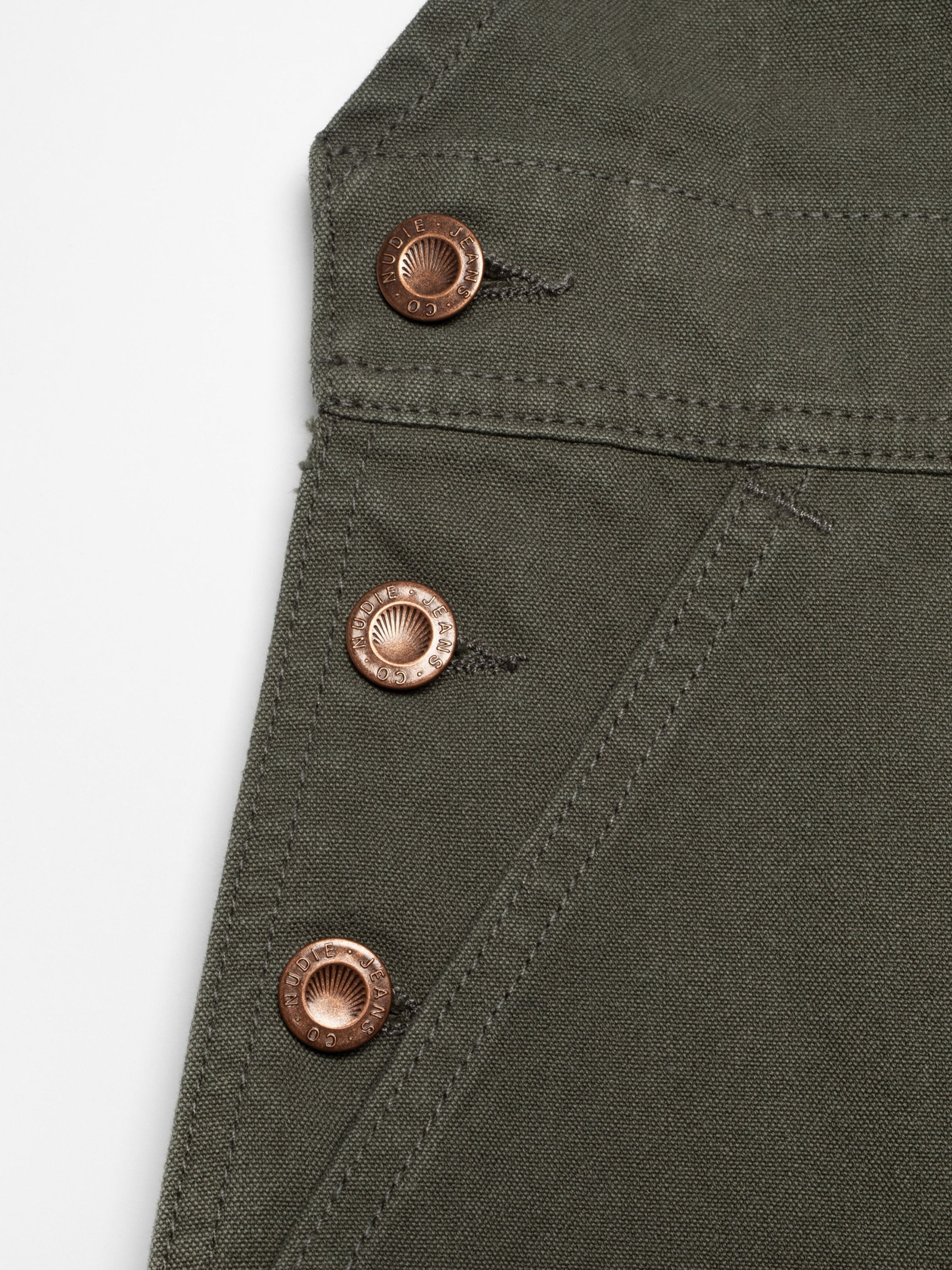Klara Duck Canvas Dungarees - Green