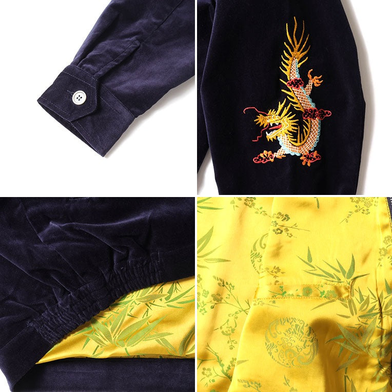 51508 COTTON VELVETEEN VIETNAM JACKET (MAP) - NAVY