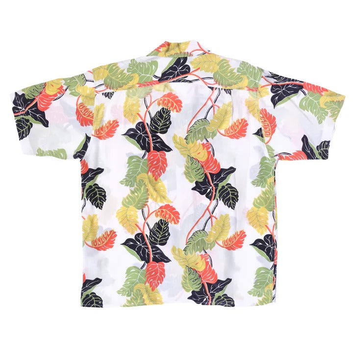 1256 Monstera Border - White