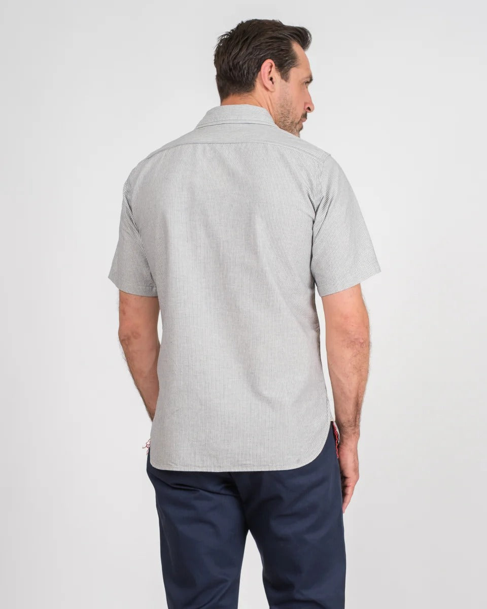 IHSH-420 5oz Selvedge Ox Cloth Short Sleeved Work Shirt