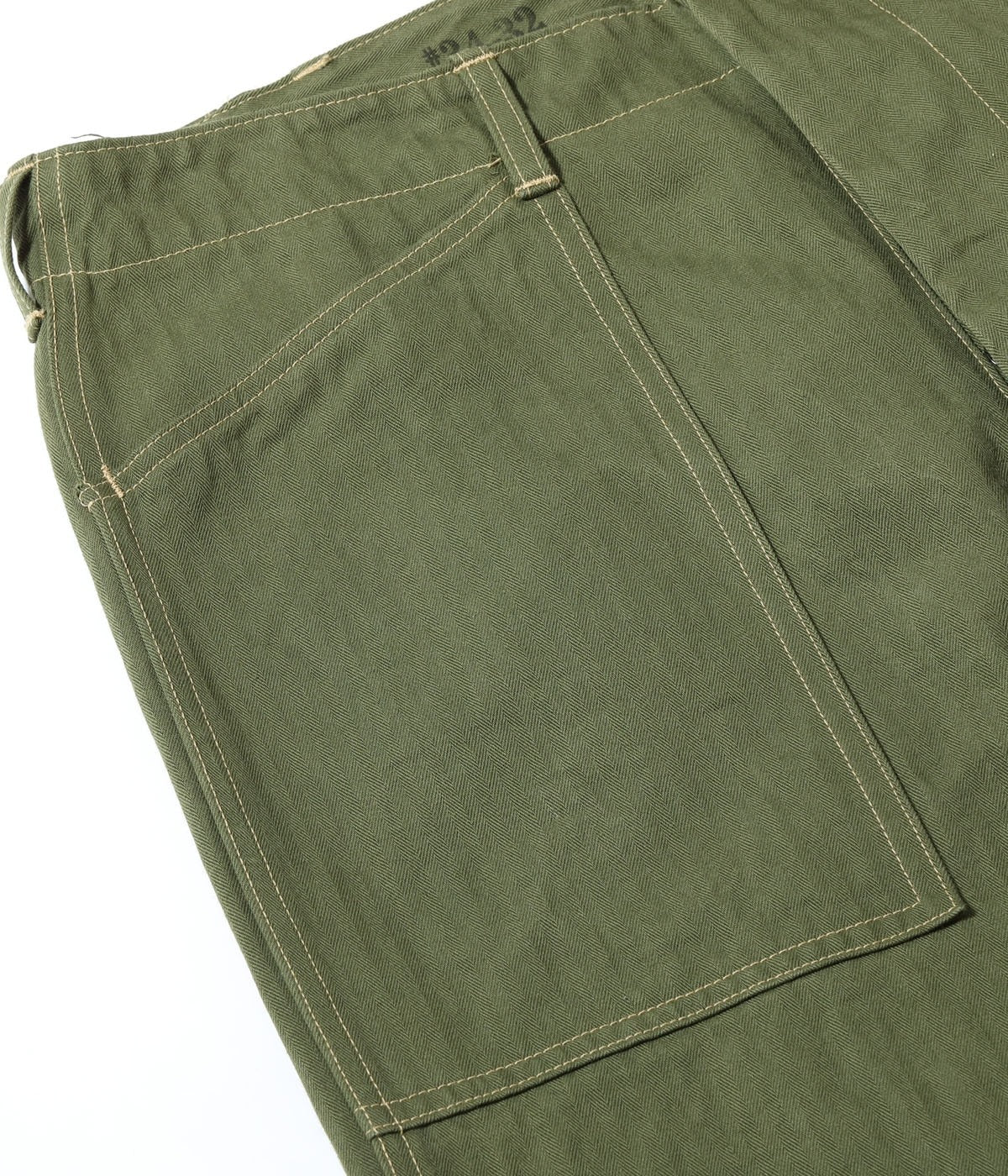 BR42534 U.S. MARINE CORPS M-1941 HERRINGBONE PANTS SHORT LENGTH - OLIVE