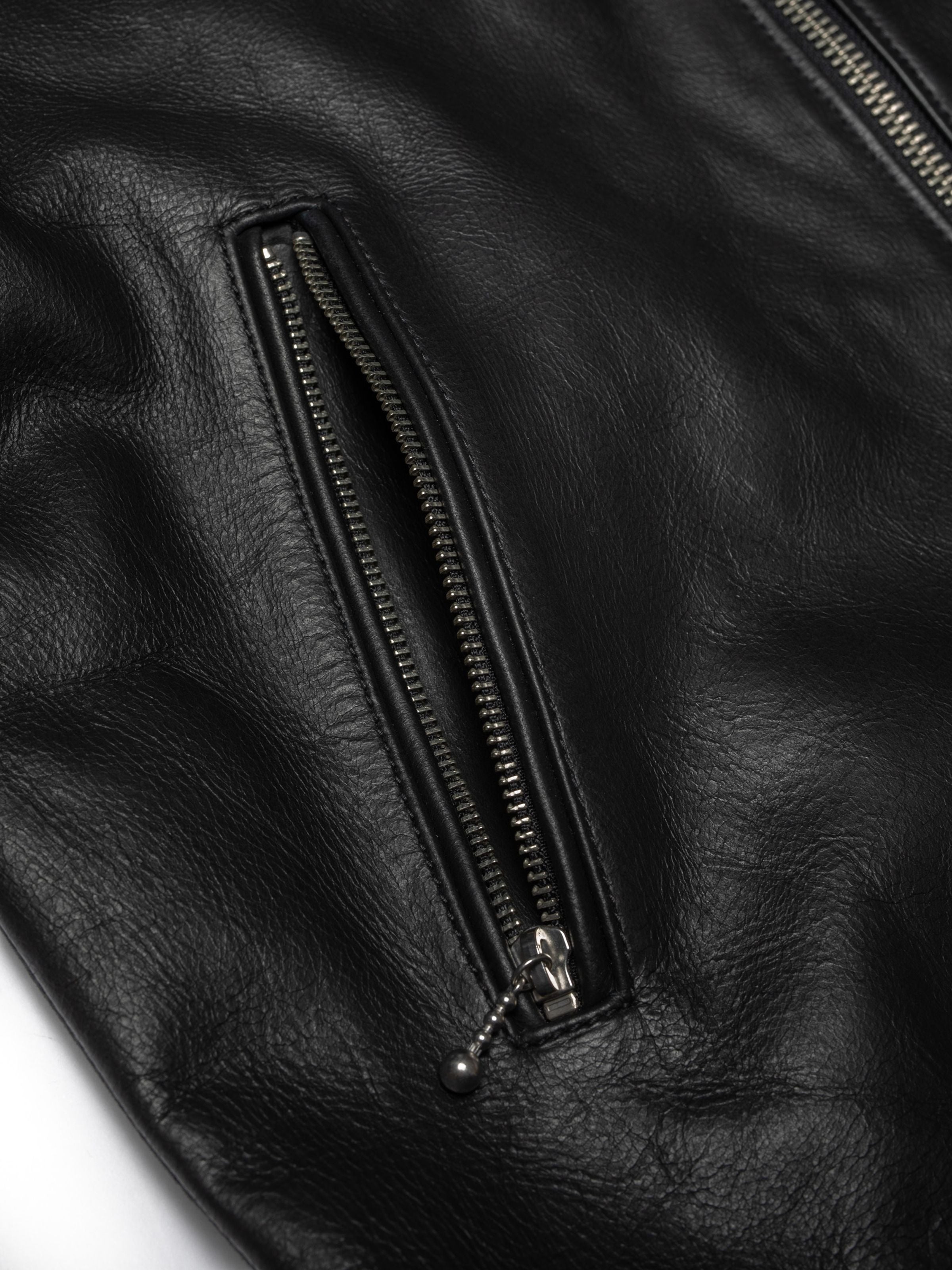 Eddy Rider Leather Jacket - Black