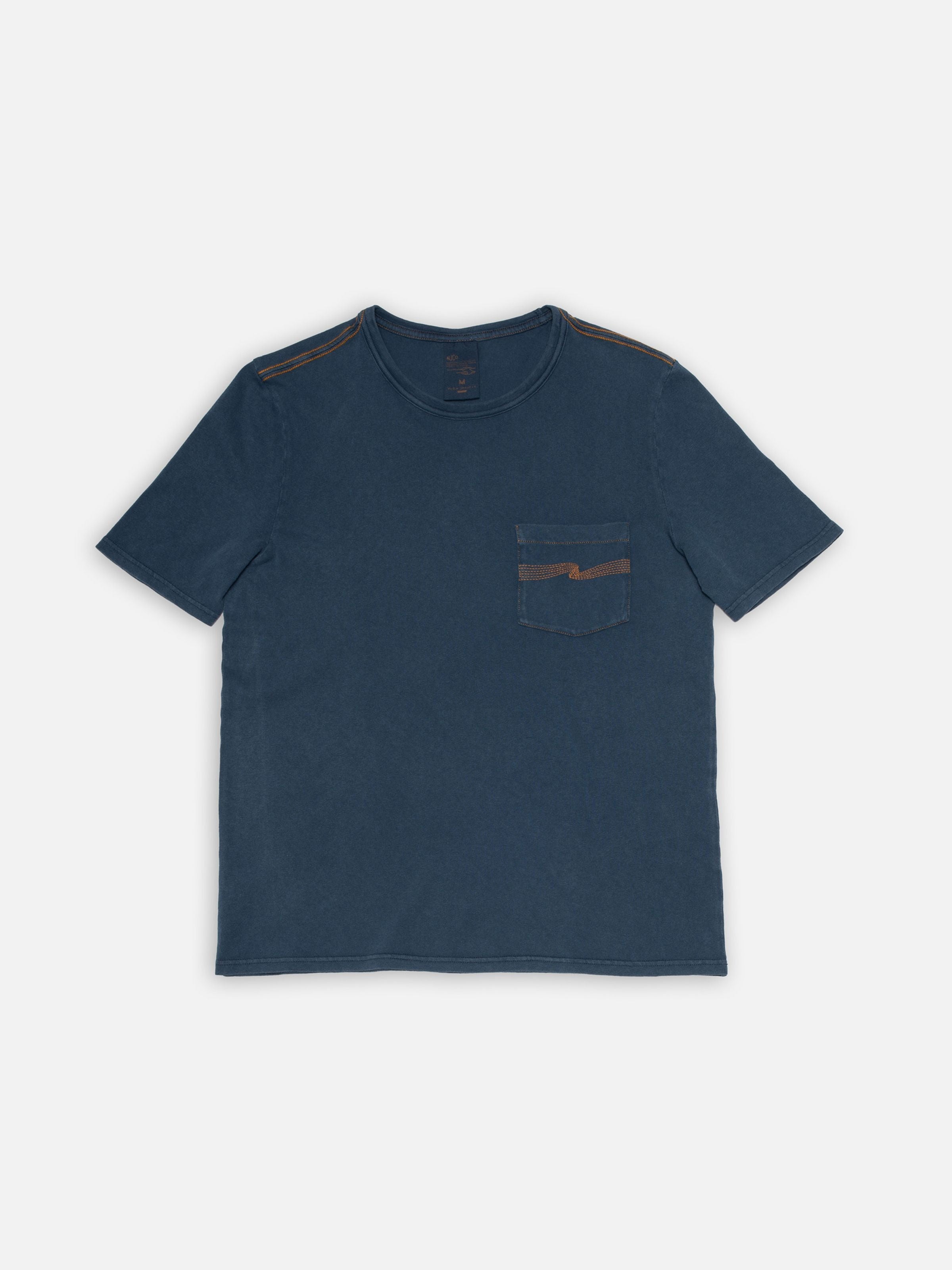 Ricky Pocket T-Shirt Washed - Blue