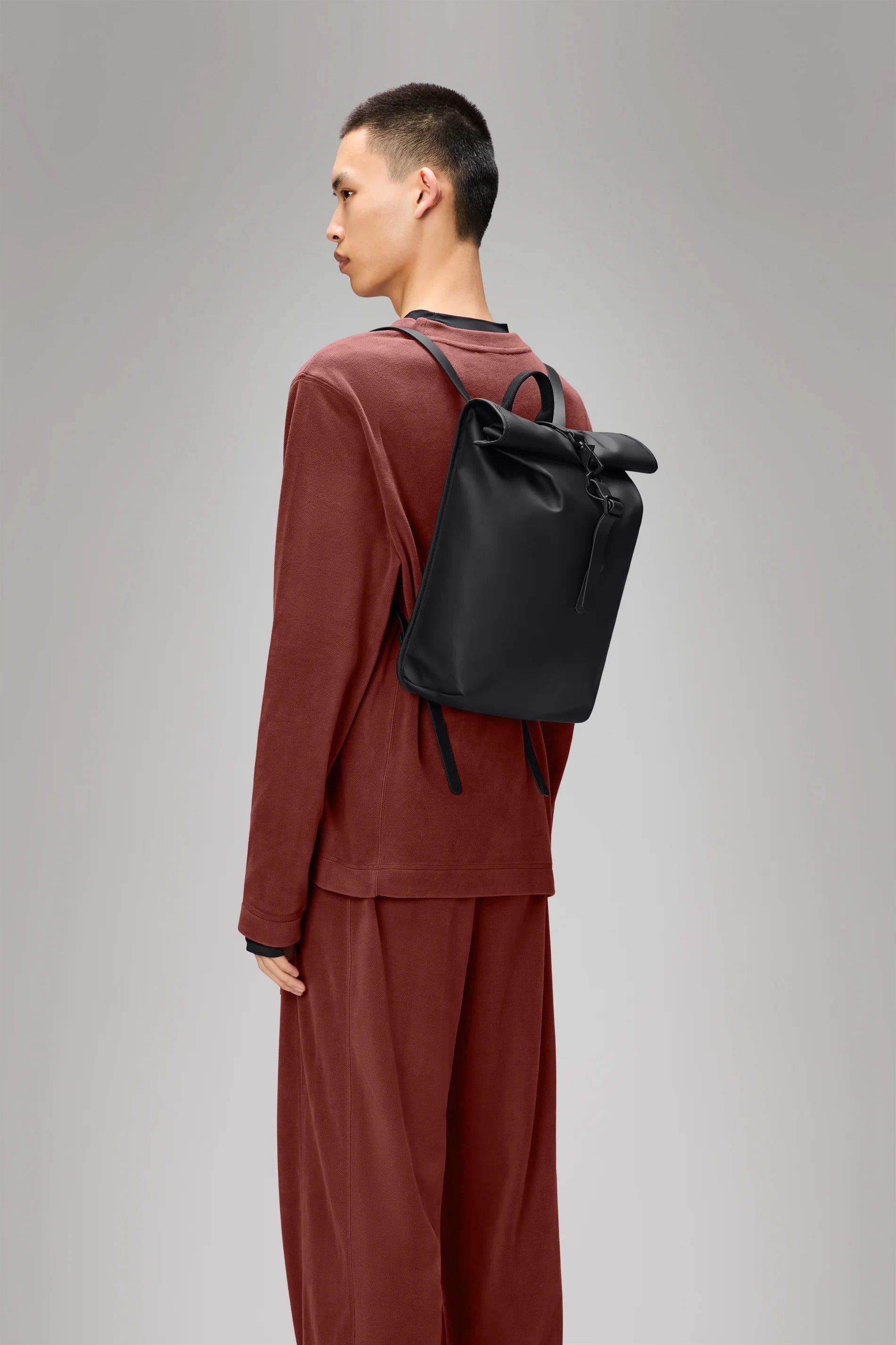 Rolltop Rucksack Mini - BLACK
