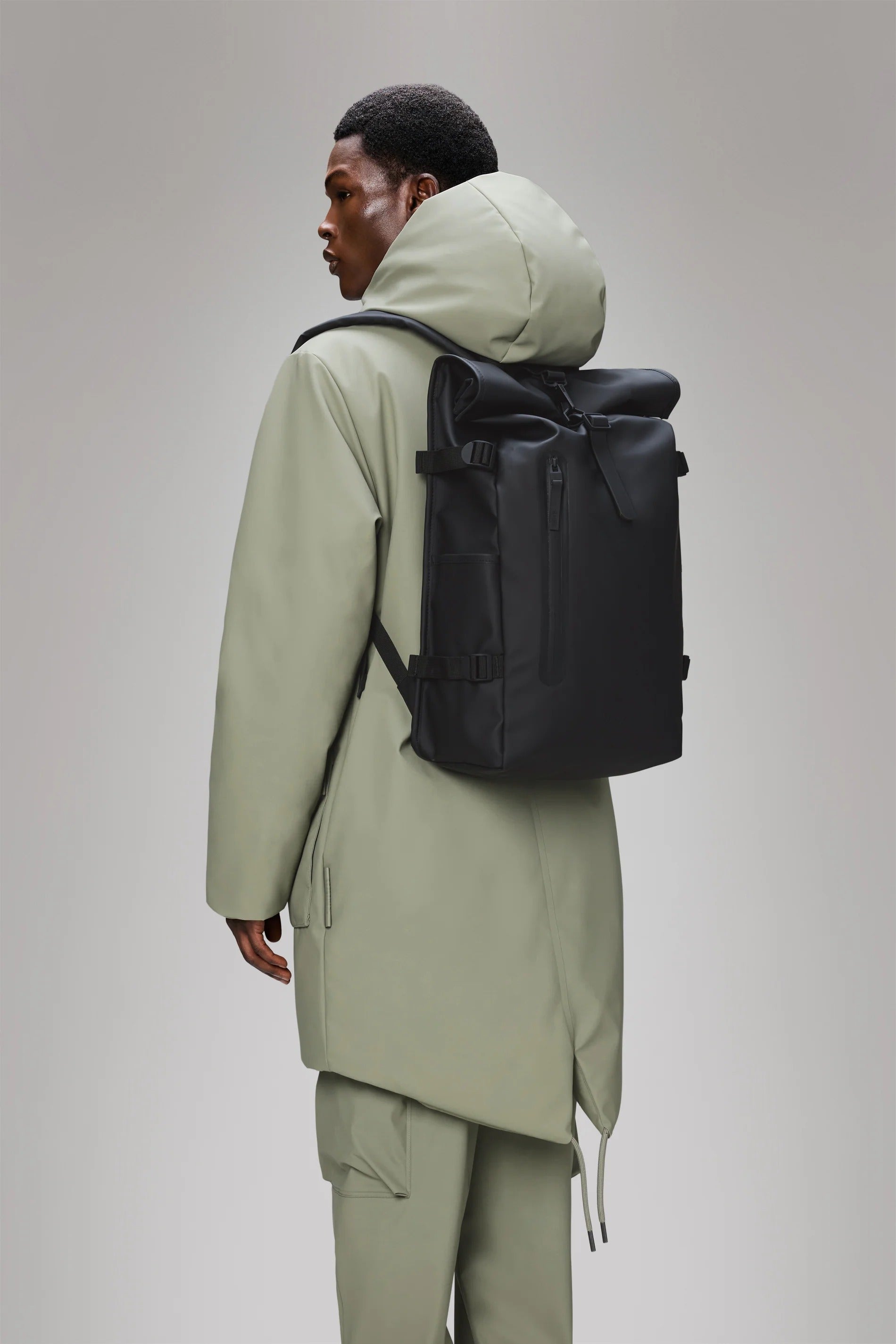 Rolltop Rucksack Large - BLACK