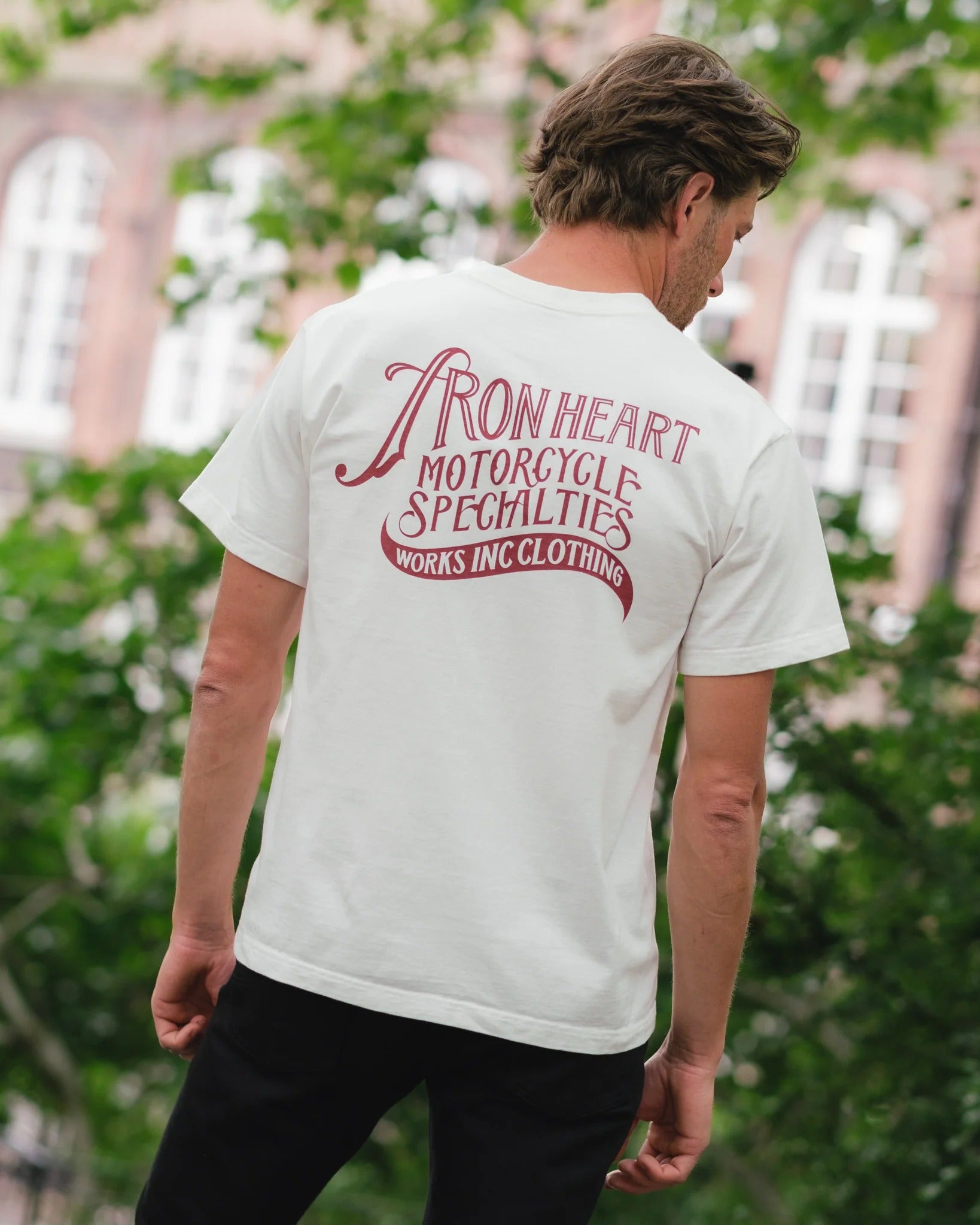 IHT-2501 7.5oz Printed Loopwheel Crew Neck T-Shirt - WHITE