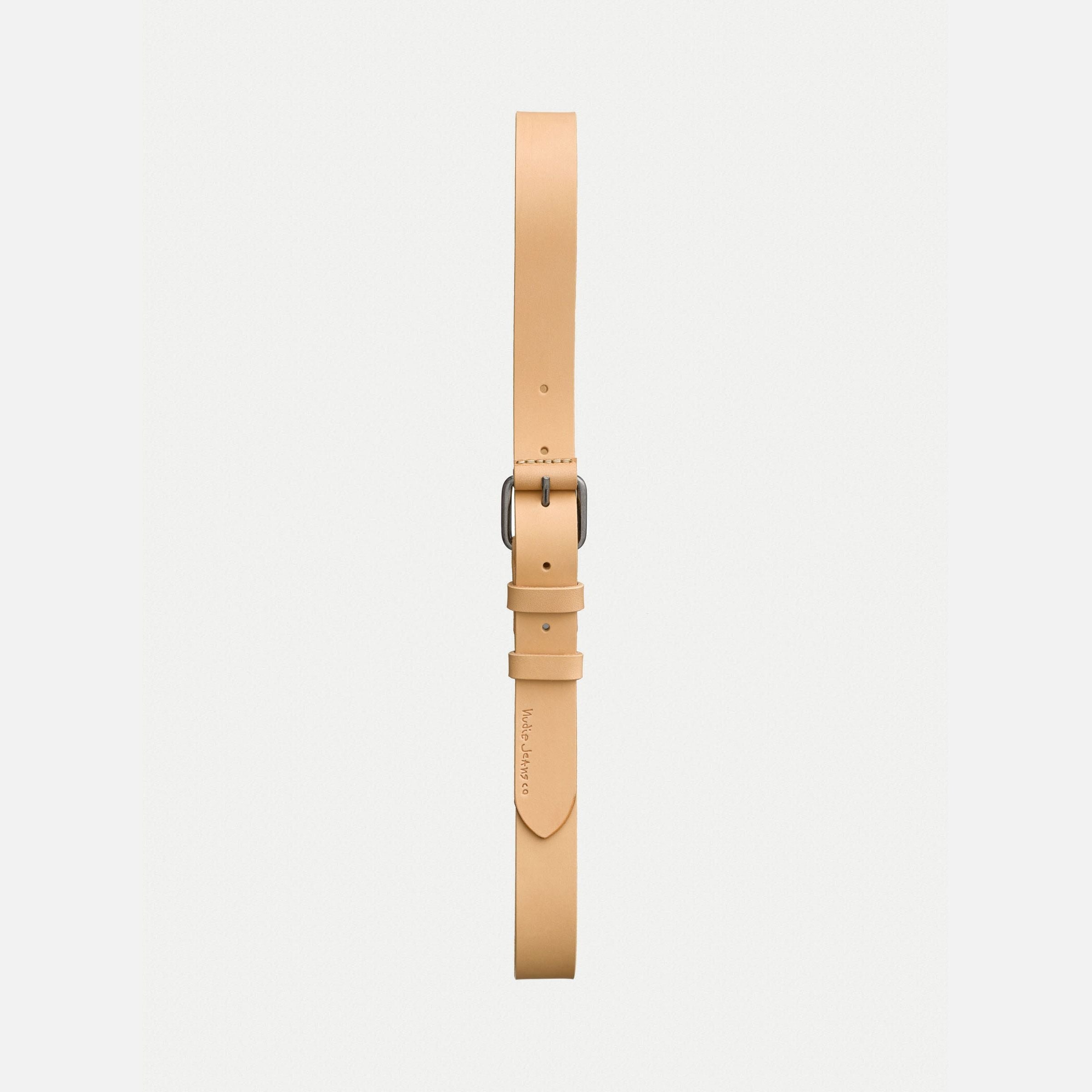 DWAYNE LEATHER BELT - NATURAL