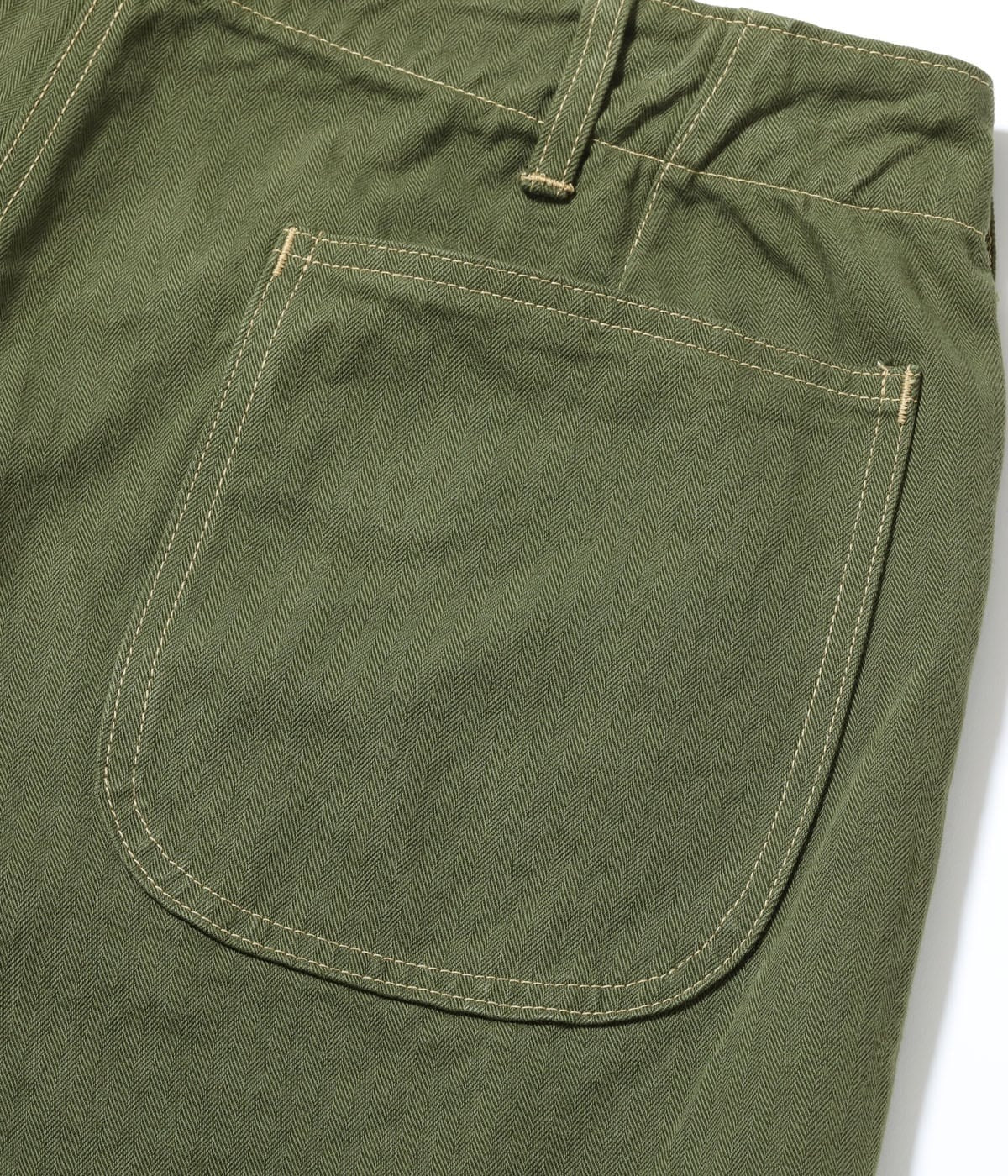 BR42534 U.S. MARINE CORPS M-1941 HERRINGBONE PANTS SHORT LENGTH - OLIVE