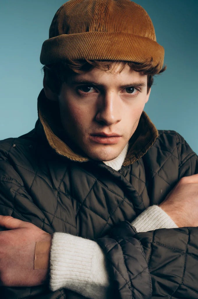 MIKI DOCKER HAT VELVET CORDUROY - TAN