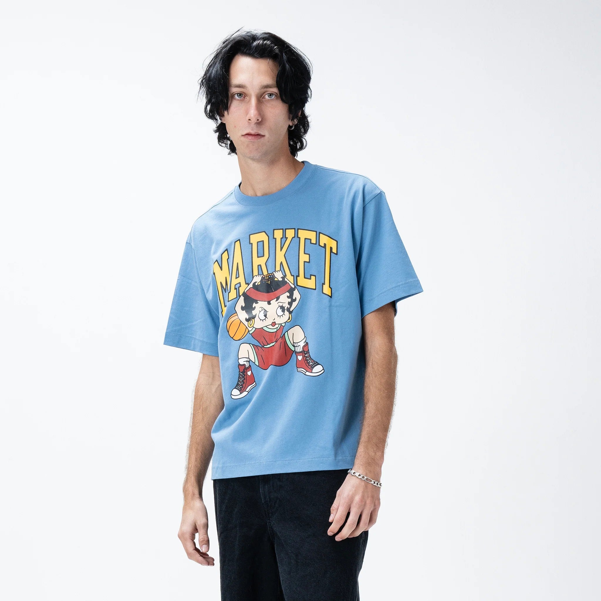 BETTY BOOP DUNKING T-SHIRT - SKY BLUE