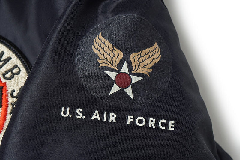 BR15744 Type B-15C (MOD.) "AFBLUE B. RICKSON & SONS. INC. 34th BOMB.SQ. THUNDERBIRDS" - NAVY