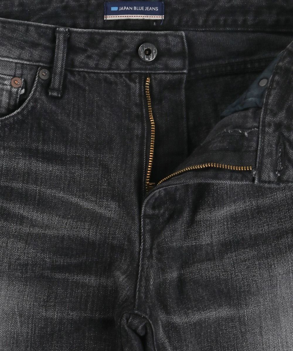 J314 14oz Black Straight Selvedge Jeans (Aging Wash) - GRAY