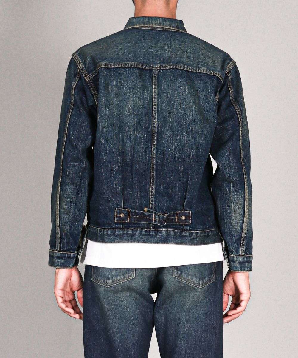 JBGJ1003- D01 14.8oz Classic Denim Jacket (Aging Wash) - INDIGO
