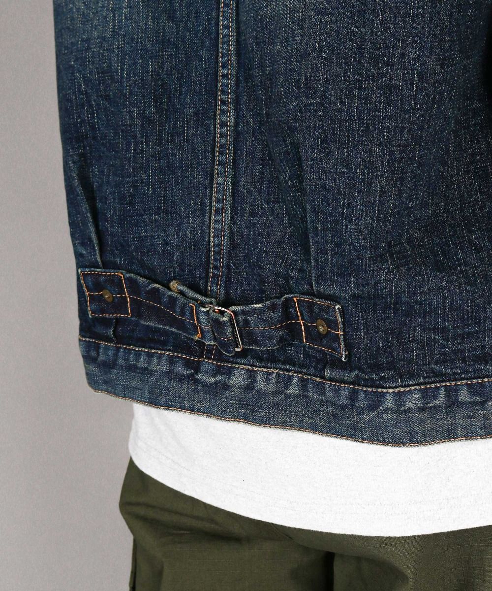 JBGJ1003- D01 14.8oz Classic Denim Jacket (Aging Wash) - INDIGO