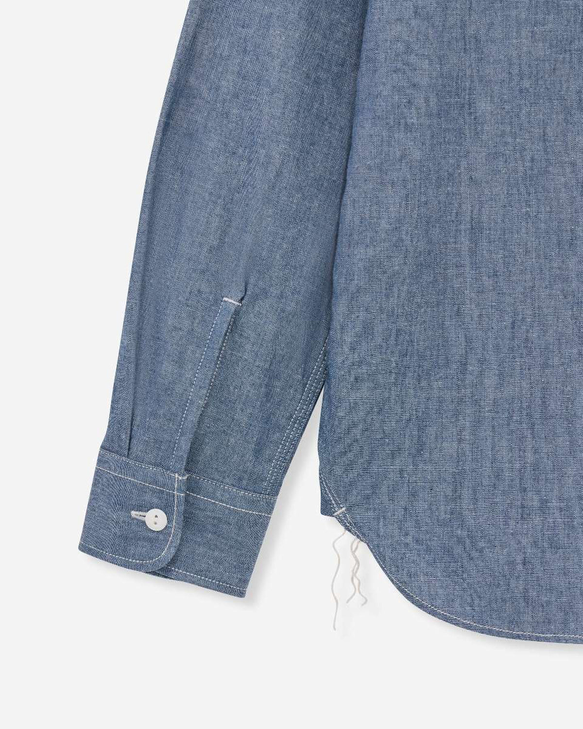 MMLS3000 TRIPLE STITCH L/S CHAMBRAY SHIRT - INDIGO