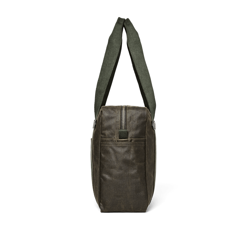 TIN CLOTH ZIPPER TOTE BAG - OTTER GREEN