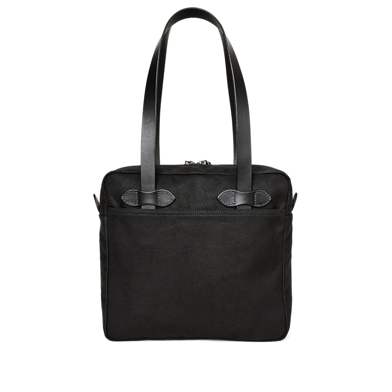 SMALL ZIPPER TOTE BAG - BLACK