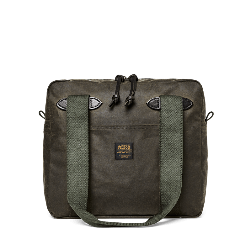 TIN CLOTH ZIPPER TOTE BAG - OTTER GREEN