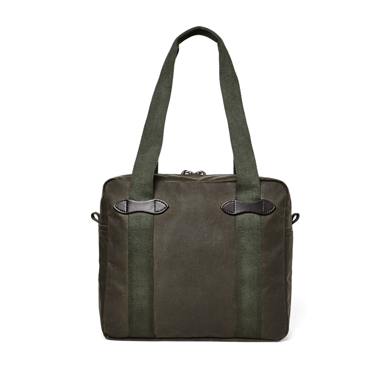 TIN CLOTH ZIPPER TOTE BAG - OTTER GREEN