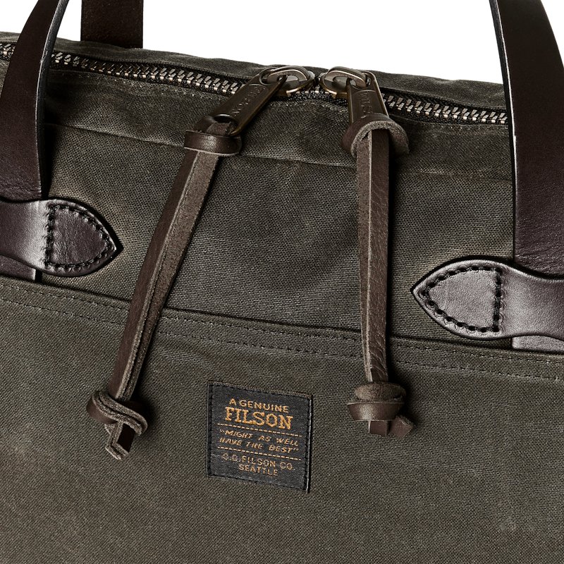 TIN CLOTH COMPACT BRIEFCASE - OTTER GREEN