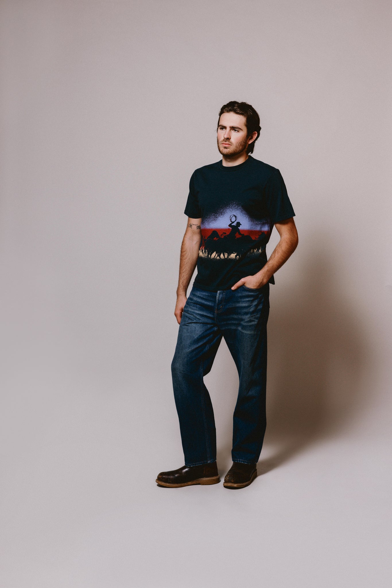 DRIFTIN' BACK TSHIRT - HARD WASHED BLACK