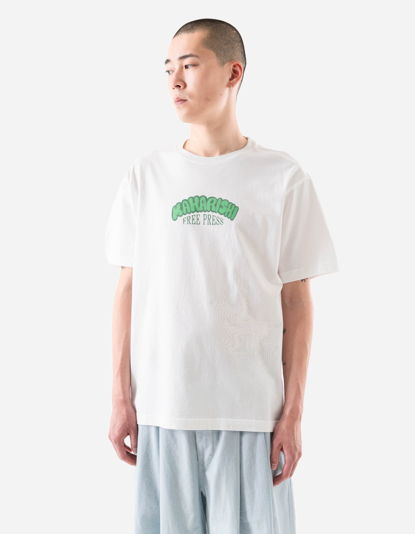 7261 PEACE & LOVE PRESS TEE S/S - WHITE