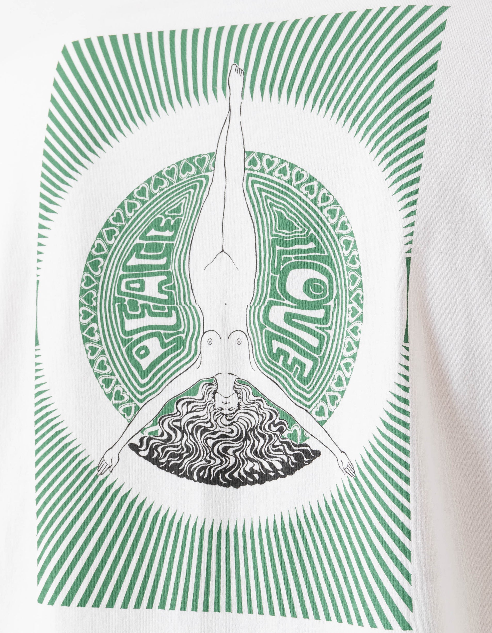 7261 PEACE & LOVE PRESS TEE S/S - WHITE
