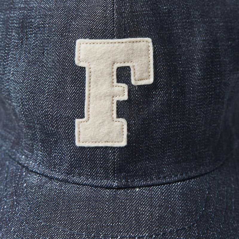 6843 6PANEL DENIM F BASEBALL CAP - INDIGO BLUE