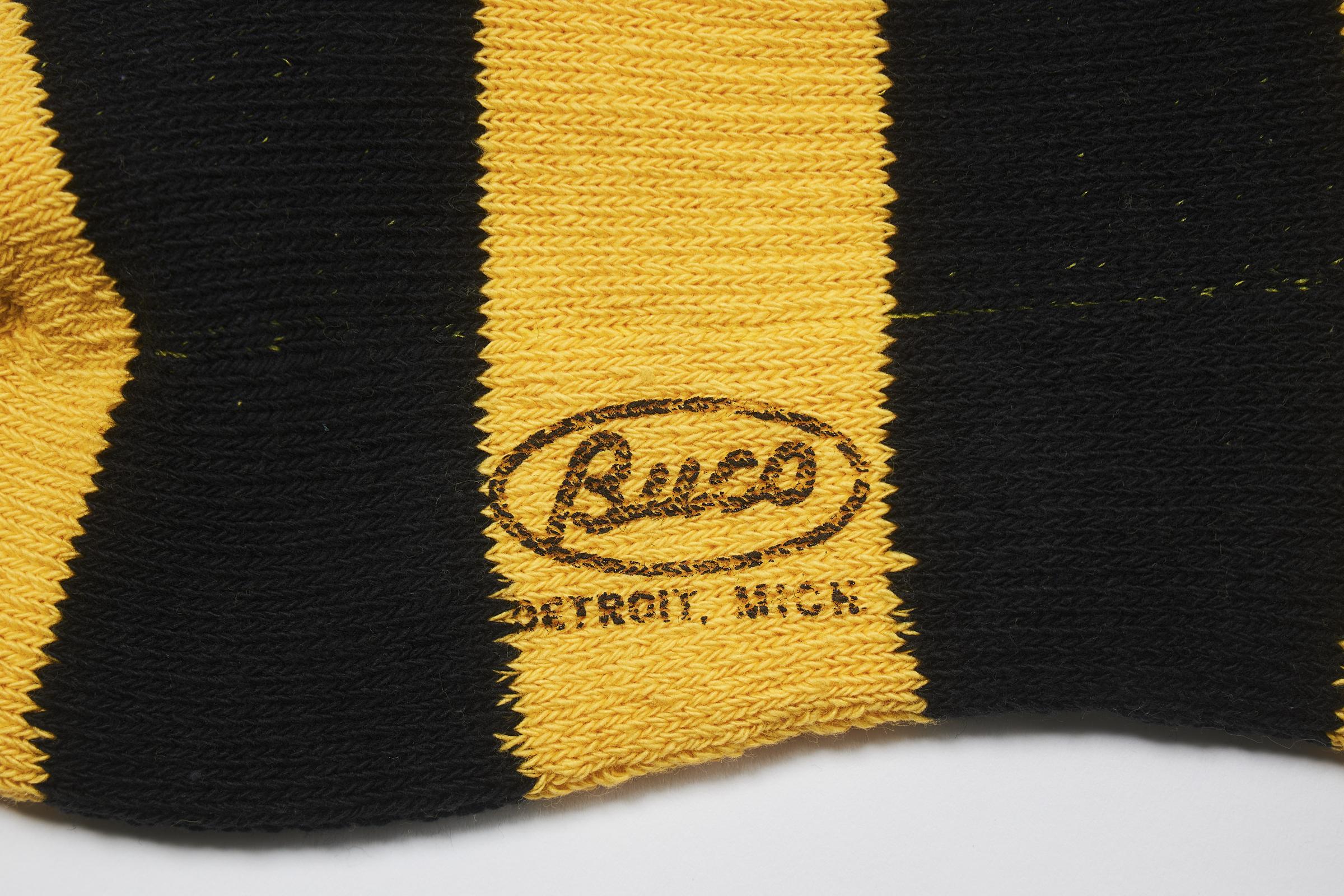 BA23105 BUCO STRIPED ACTION SOCKS - YELLOW/BLACK