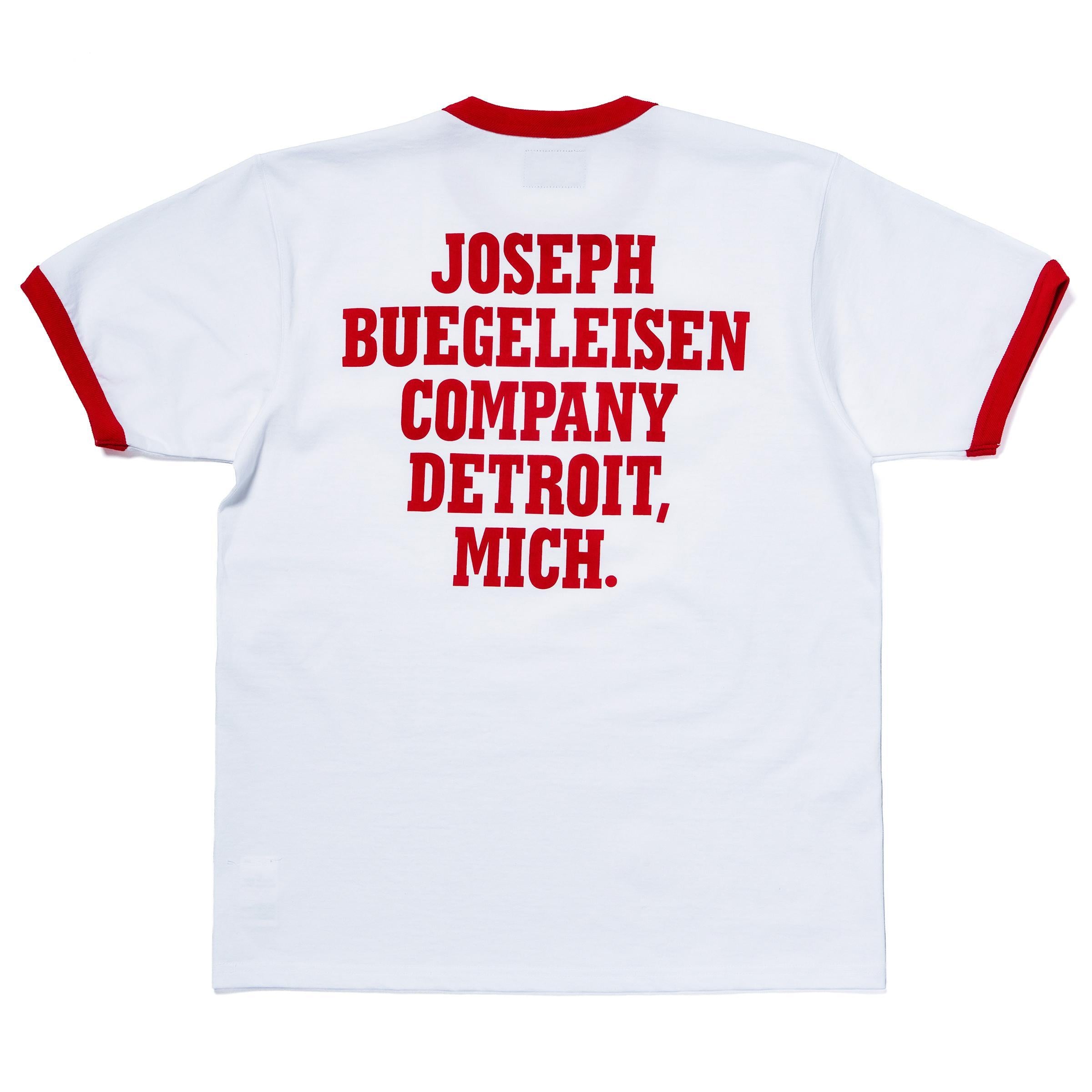 BC25004 BUCO TEE / FLYING WHEEL - WHITE/RED