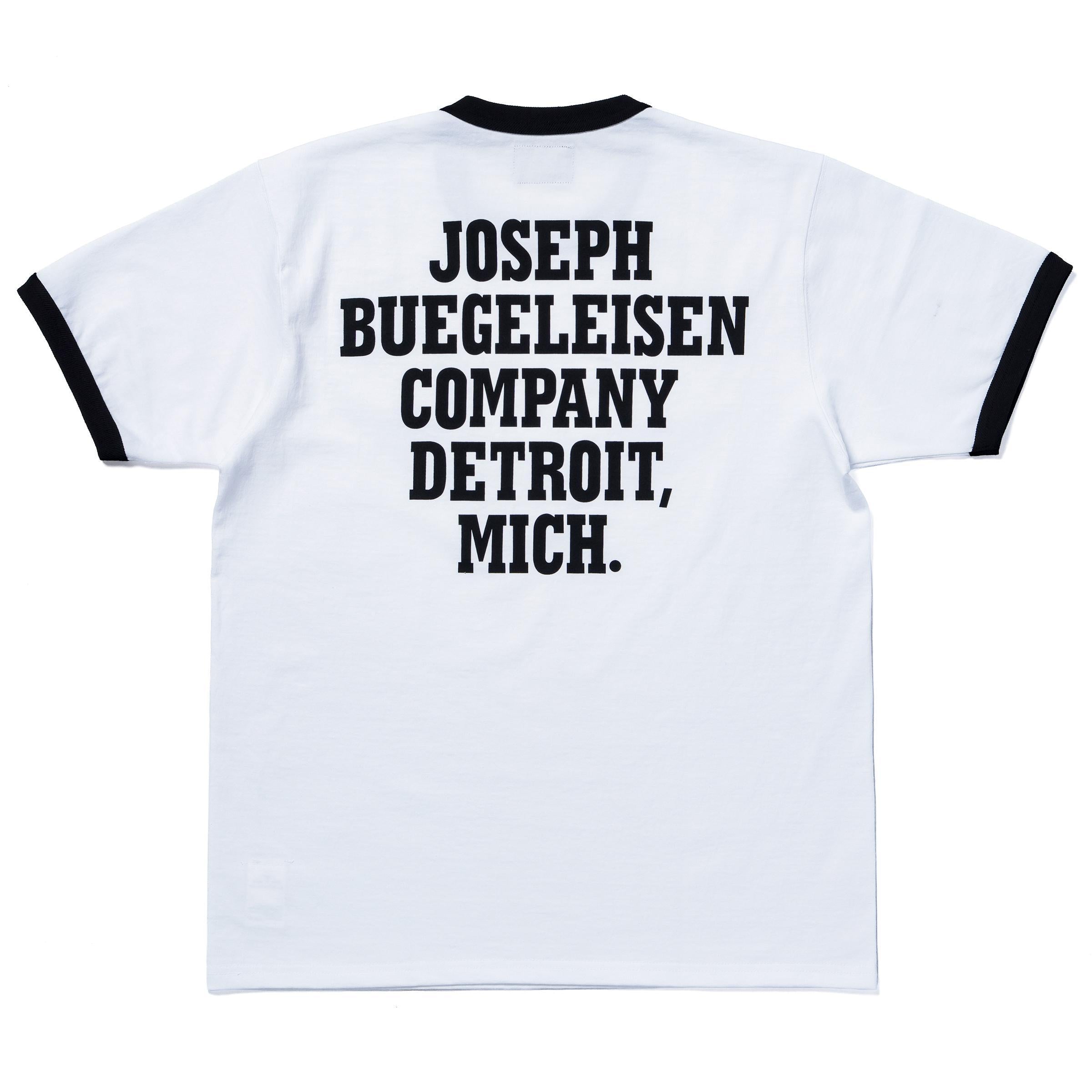 BC25004 BUCO TEE / FLYING WHEEL - WHITE/BLACK