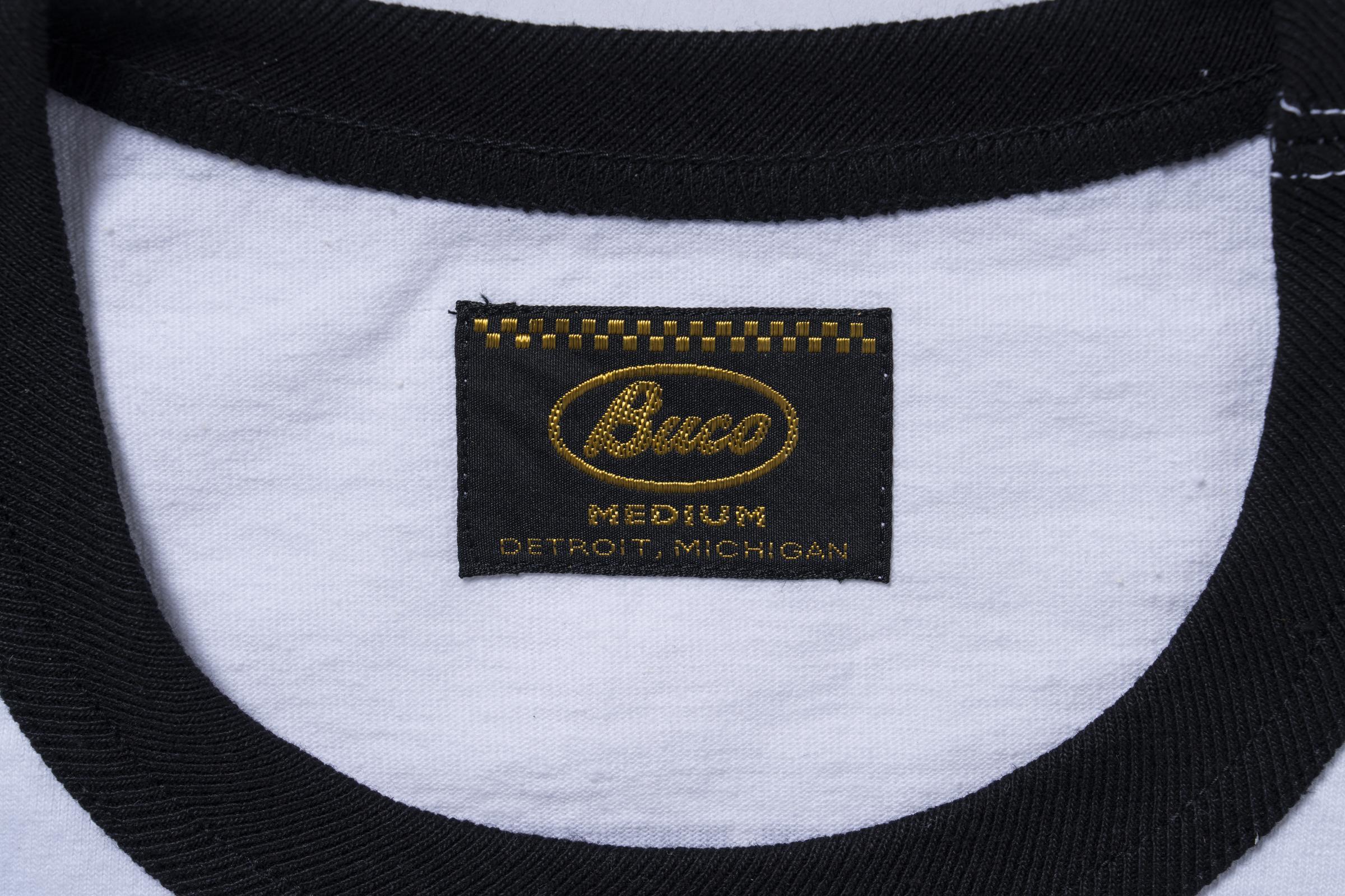 BC25004 BUCO TEE / FLYING WHEEL - WHITE/BLACK