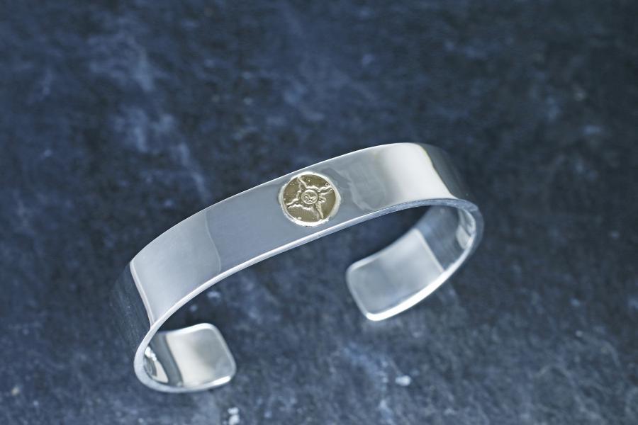 BR-001 K18 12MM PLAIN BANGLE