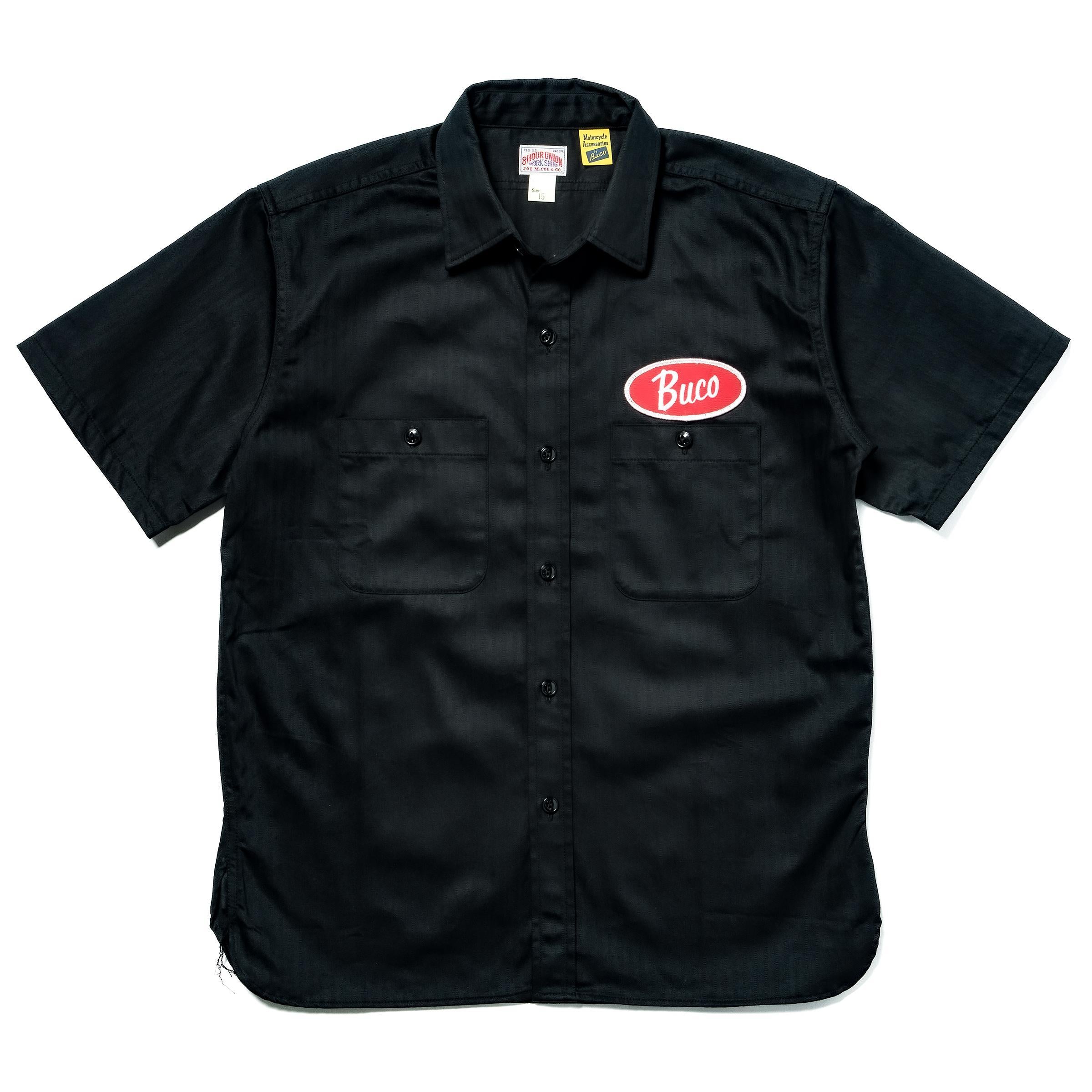BS25001 BUCO WORKSHIRT S/S / CULVER CITY - BLACK