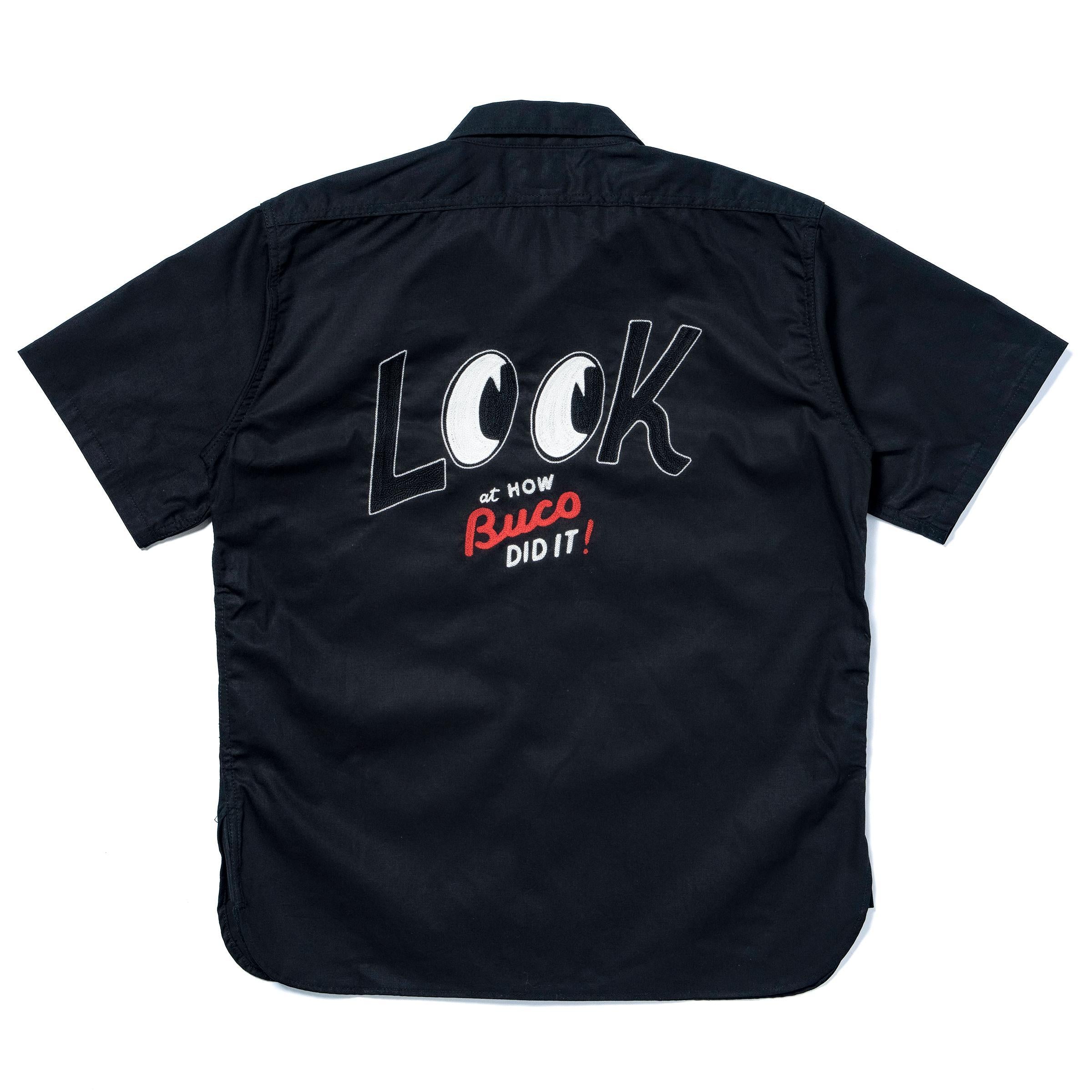 BS26001 BUCO WORKSHIRT S/S / LOOK AT HOW BUCO DID IT! - BLACK