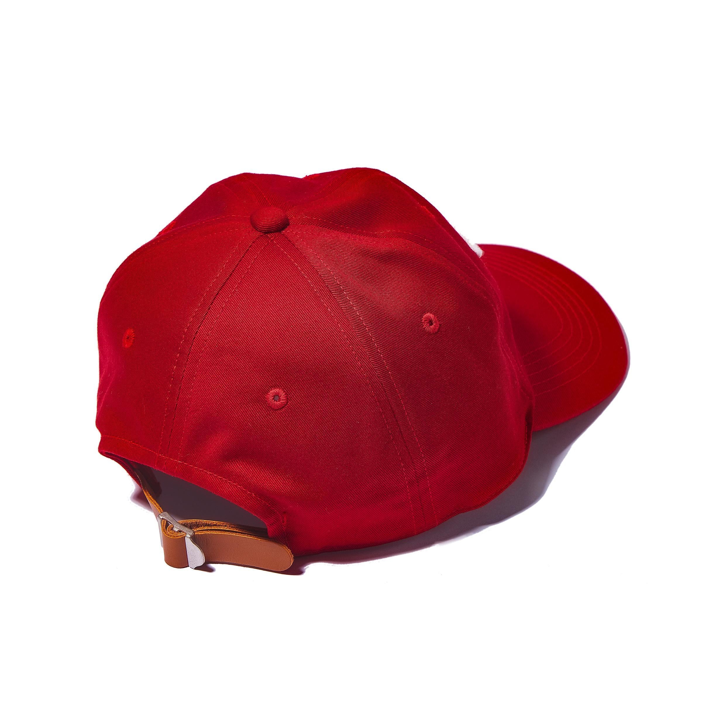 MA23001 THE REAL MCCOY'S LOGO BASEBALL CAP - RED