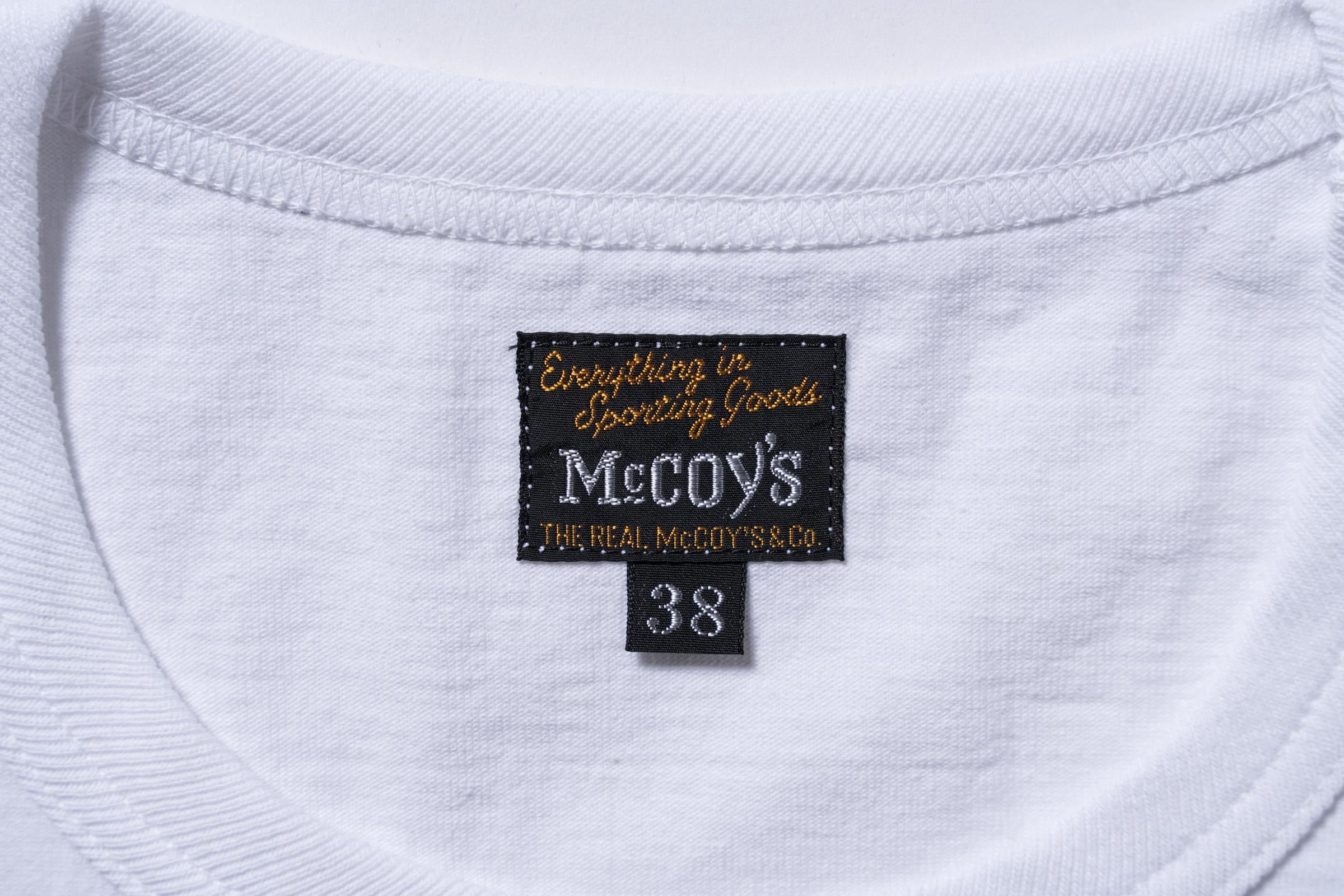 MC24003 THE REAL McCOY'S LOGO TEE L/S - WHITE